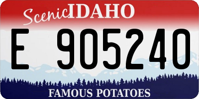 ID license plate E905240
