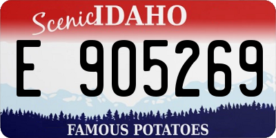 ID license plate E905269