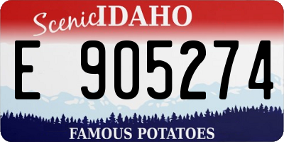 ID license plate E905274