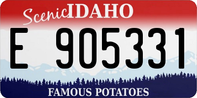 ID license plate E905331