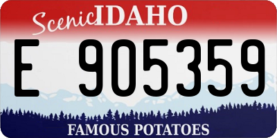 ID license plate E905359