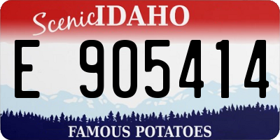 ID license plate E905414