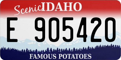 ID license plate E905420