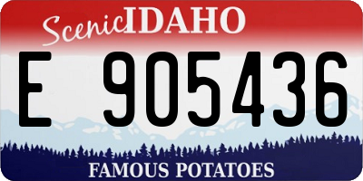 ID license plate E905436