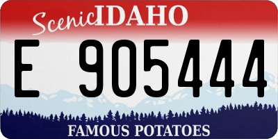 ID license plate E905444