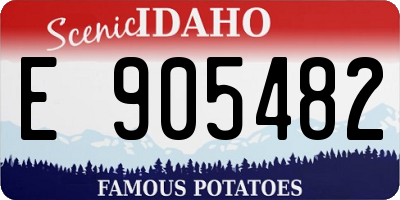 ID license plate E905482