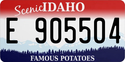 ID license plate E905504