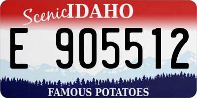 ID license plate E905512