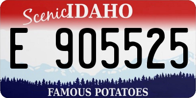 ID license plate E905525