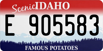 ID license plate E905583