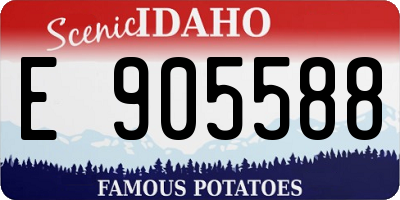 ID license plate E905588