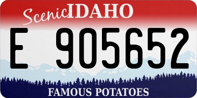 ID license plate E905652