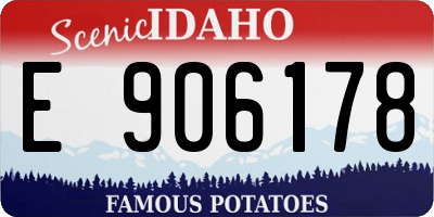 ID license plate E906178
