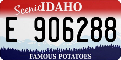 ID license plate E906288