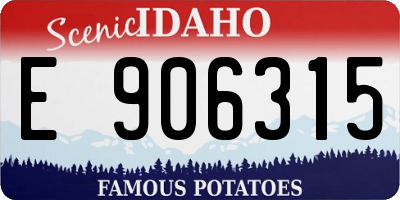 ID license plate E906315