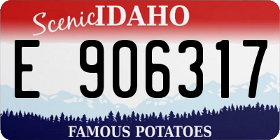 ID license plate E906317