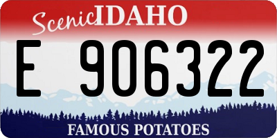 ID license plate E906322
