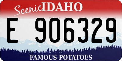 ID license plate E906329