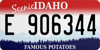 ID license plate E906344