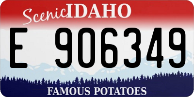 ID license plate E906349