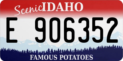 ID license plate E906352