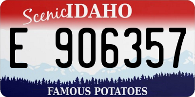 ID license plate E906357