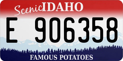 ID license plate E906358
