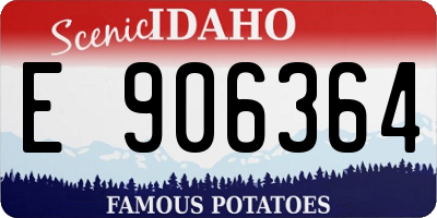 ID license plate E906364