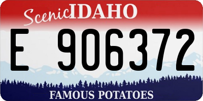 ID license plate E906372