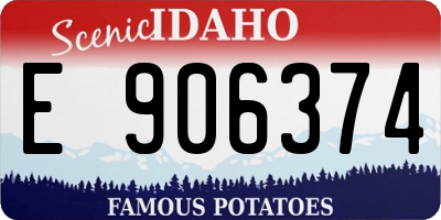 ID license plate E906374