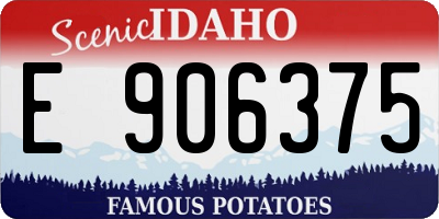 ID license plate E906375