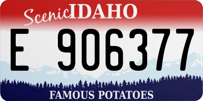 ID license plate E906377