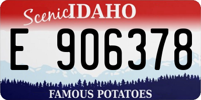 ID license plate E906378