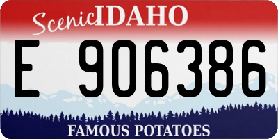 ID license plate E906386