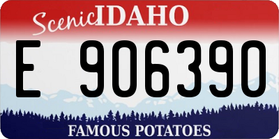ID license plate E906390