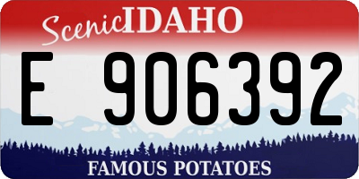 ID license plate E906392