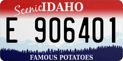 ID license plate E906401