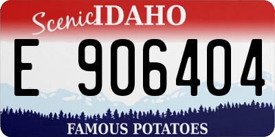 ID license plate E906404