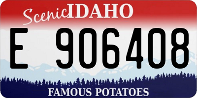 ID license plate E906408