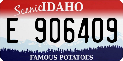 ID license plate E906409
