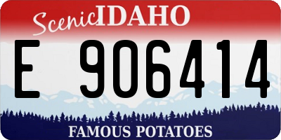ID license plate E906414