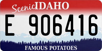 ID license plate E906416