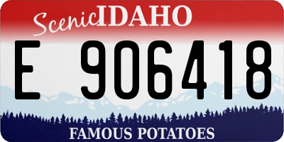 ID license plate E906418
