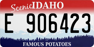 ID license plate E906423