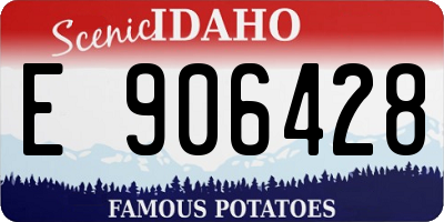 ID license plate E906428