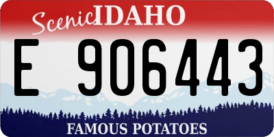 ID license plate E906443