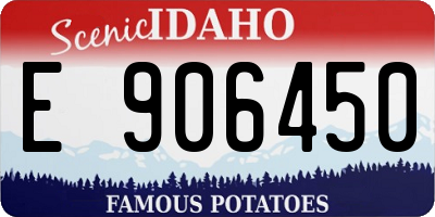 ID license plate E906450