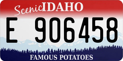 ID license plate E906458