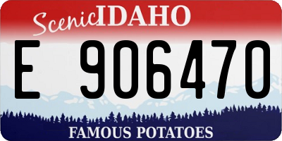 ID license plate E906470