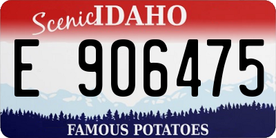 ID license plate E906475